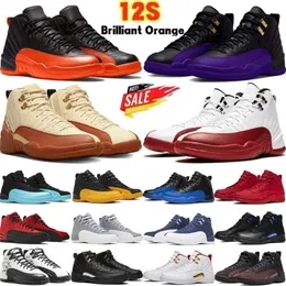 12s Top Jumpman 12 Men Basketball Shoes Brilliant Orange Fieled Purple Golf Stealth Cherry Floral Royalty Black Dark Concord Designer Mens Sneakers Sports Trainers