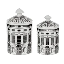 Neuschwanstein Castle Candle Holder świece Jar retro magazyn Bin Ceramic Caft Dekoracja Dekoracja Jewerlly STOUNGE1275Q