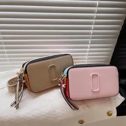 En yeni tasarımcı moda çantası Ladie çanta ünlü totes marc snaps kamera küçük crossbody cüzdan kadın omuz çantaları messenger cr210g