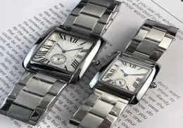 Luxury fashion men watch women watches stainless steel square subdial working male wristwatch top brand relogio feminino waterproo4116714