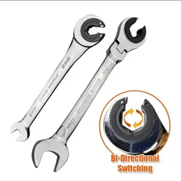 Moersleutel 1pc 819 mm Tüp Ratchet Secner kombinasyon anahtarı esnek başlık metrik yağ esnek açık uç anahtarı araçları