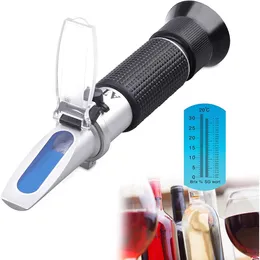 Grape Wine Refractometer Brix Alcohol for Measure & Predict Scale of 0-40% Brix & 0-25% vol Alcohol for Brewing Winemaking