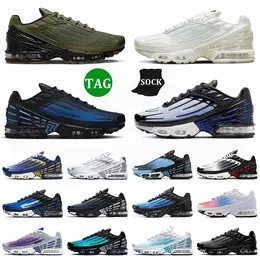الموضة بالجملة TN Plus 3 رجال نسائي يركضون أحذية المشي المضبوطة بالإضافة إلى Airs OG Sneakers White Spider-Verse Volt Colors Aqua Max Unity SboSidian New Sneakers