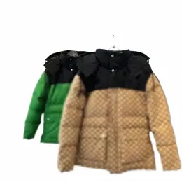 Męskie kurtki Parka luksusowa damska klimatyzacyjna kurtka puffer kurtka z kapturem Khaki designerskie płaszcze do męskiej pary kurtka moda mody na zewnątrz man na świeżym powietrzu Lady Winter W u65b#