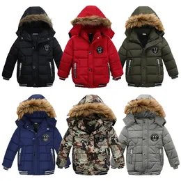 Jaquetas 1 2 3 4 5 6 anos meninos jaqueta inverno pesado com capuz crianças blusão casaco mantendo quente resistir ao frio severo crianças outerwear 231129