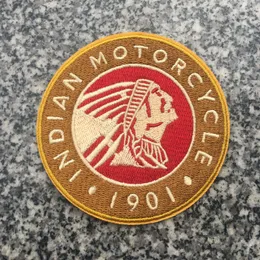 Dostosowane odznaki 1901 Indyjskie motocykl rocker haftowane żelazo na szycie na plaster motocyklowy klub motocyklowy mc przednia kurtka punkowa kamizelka kamizelka szczegółowa naklejka haftowa