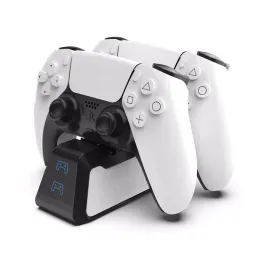 PS5 Controller Charger Station PlayStation 5 controladores duplos qc4.0 carregamento de berço Docking Dualsense Replacement Type-C