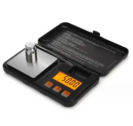 Mini escala digital eletrônica de alta precisão com exibição de LCD 200g/0,01g 50g/0,001g em escamas de balanço de jóias em escala de bolsa de peso