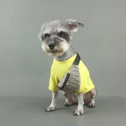 PU Deri Pet Sırt Çantası Köpek Giyim Moda Mektubu Baskılı Köpek Sırt Çantaları Köpek Teddy Schnauzer Bag288k