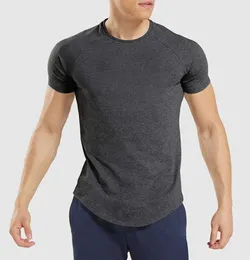 LL Outdoor Men's Tee Shirt Mens Yoga Outfit Quick Dry Sweat-wicking Sport Short Top Male Sleeve For Fitness All-match 6