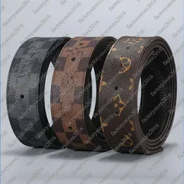 Luxury Brand Black Genuine Leather Belts for Men Women V Letters Classic Lattice Grid Flower Designer Belt Black Brown3067