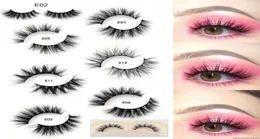 Neue Nerzwimpern 3D-Nerzwimpern 100 Cruelty Lashes Handgemachte wiederverwendbare natürliche Wimpern Beliebte falsche Eeye Lashes Make-up E 6952833