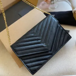 designer bag Fashion Designer Woman Bag Shoulder bag Handbag Purse Luxurys metal chain gold silver women Genuine Leather bag Flip cover diagonal envelope bag