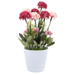 Flores decorativas Vasia de seda Vasia Artificial Bonsai Fake Desktop Faux Plaour em vaso