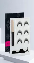 False Eyelashes Magnetic Eyeliner Eyelash Suit 3Paris Lashes Fluid Eyelash With Special Tweezer Tools Makeup5640118