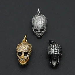 Wysokiej jakości CZ Micro Pave Cakull Beads Charm DIY Pandora wisiorek do tworzenia biżuterii naszyjnika