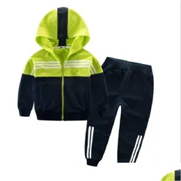 Kleidung Sets Baby Jungen Kleidung Sport Mädchen Jungen Sport Set Kinder Teenager Anzug Schule Jacken 201127 Drop Lieferung Mutterschaft Dh7Wj