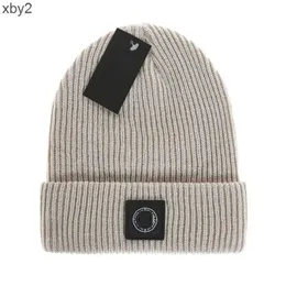 Beanie/Kafatası Kapakları Şık Taş Beanie Kafatası Kapa Tasarımcı Mektubu Jacquard Beanie Adası Erkek Kadınlar Sıcak Yün Şapka