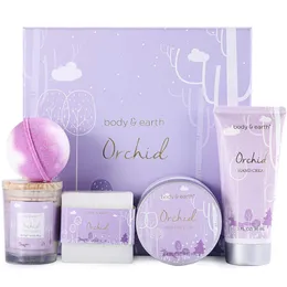 Geschenksets für Frauen, 5-teiliges Orchideen-Duftbad und Körperfeiertags-Muttertags-Geschenkbox für Mama
