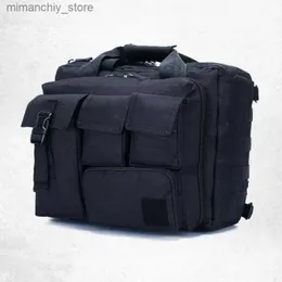 Outdoor-Taschen Mol Militär Laptoptasche Taktische Umhängetasche Computer Rucksack Messenger Bag Handtaschen Bricase Outdoor Sports Pack 14" Q231130
