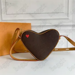 Spiel auf Coeur Womens Designer Red Heart Form Bag Coin Geldbörse Schulterkreuz Kleine Handtasche Beutel Kreuzfahrt Mini -Taschen M57456278m