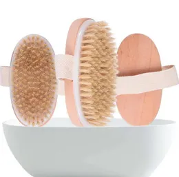 Fast Bath Brush Dry Skin Body Soft Natural Bristle SPA The Brush Wooden Shower SPA Without Handle Wholesale