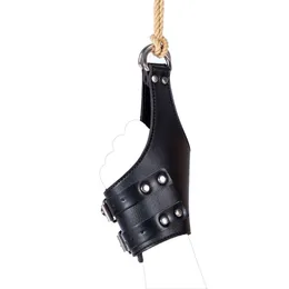 Prodotti per massaggi Bondage sexy Manette in pelle Castità Blocco Restrizioni Catene in posizione viziosa Giocattoli sexy per coppie Giochi di ruolo di schiavi BDSM