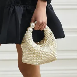 Sacos de noite Bolsas de pérola para mulheres 2023 moda na moda bolsa portátil festa bolsa de ombro 231130