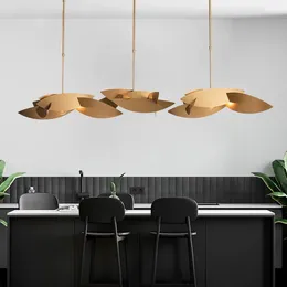 Pendant Lamps E27 Modern Luxury LED Living Room Lamp Dining Lighting Rectangular Decorative
