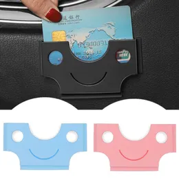 Uppgradera bilparkeringsbiljettklipp Multifunktionskorthållare Vindrutans monteringsfäste för Auto Dashboard Door Sun Visor Organizer Stickers