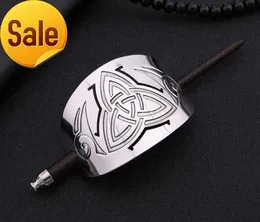 Huilin smycken viking smycken valknut hårklipp vintage plug-in hårnålar huvudbonad hårhållare charm religion drake hårnål