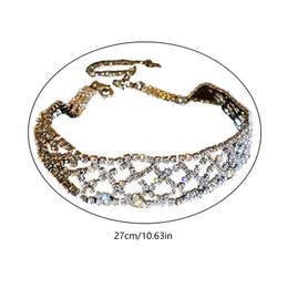 Luxury Crystal Rhinestone Choker Necklace - Shiny Fashion Jewelry