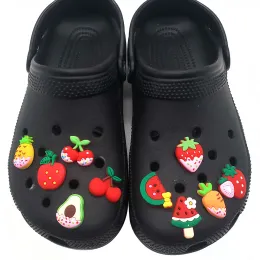 10pcs Cute Fruit Series Shoe Charms For Croces Sandals Unisex Shoe Decoration Kids