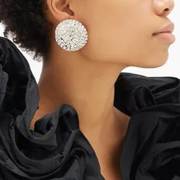 Designer earrings jewelry round exaggerated facing crystal woman banquet wedding versatile earrings