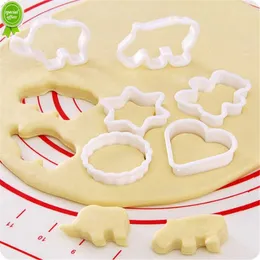 Nuovo 6 Pz/set Attrezzo Della Cucina Tagliabiscotti A Forma di Animale di Plastica Del Biscotto Della Pasticceria Stampi Del Fondente Del Biscotto Della Muffa Per La Decorazione Della Torta Del Fondente