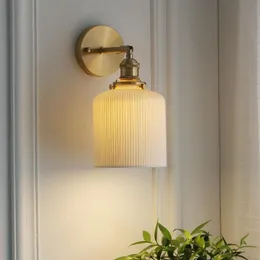 Vägglampa modern nordisk sconce lampor vardagsrum kök sängplats spegel front belysning glas hemljus fixtur keramik konst dekor258e