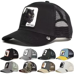 2023 여름 공 모자 동물 모양 패턴 수 놓은 야구 모자 패션 브랜드 모자 통기성 메쉬 남성 여성
