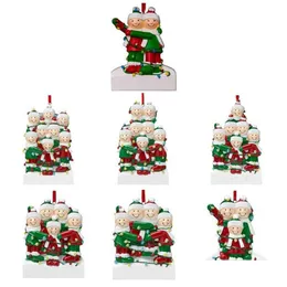 Christmas Decorations Personalized Resin Ornaments Pendant Family Drop Delivery Home Garden Festive Party Supplies Ot1Ds