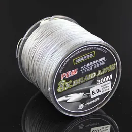 Super Strong 8 Strand PE Braided Fishing Line 300M 18LB 20LB 20LB 30LB 40LB 50LB 70LB 80LB 130LB 8 가닥 낚시 용 브레이드 라인 268K