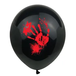 Palloncino di Halloween Stampa di zucca Blood Handprint Balloon in lattice da 12 pollici 2 8g Decorazione per feste palloncini da stampa 269J