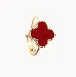 Classico anello di trifoglio anelli di diamanti anello di design di donna uomo amore anello oro argentato cromo cuore anello regalo di San Valentino per la mamma