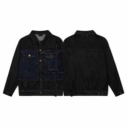 2 роскошная марка красивая мужская куртка Высококачественное изысканное изящное печатное дизайн Осень и зимняя джинсовая куртка № 01#01