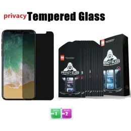 Anti-Spy Privacy Tempered Glass Screen Protector for huawei samsung iphone 11 12 plus 13 14 15 pro max x xr 7 8 plus with package LL
