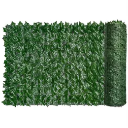 Fencing Trellis & Gates Artificial Hedge Green Leaf Ivy Fence Screen Plant Wall Fake Grass Decorative Backdrop Privacy Protection231n
