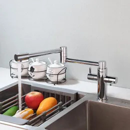 キッチン蛇口yanksmart Chrome Sink Faucet Basin Mixer Water Deckマウントされたシングルホールのためにスイベルを取り付けます