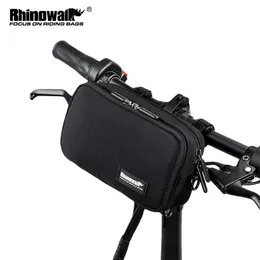 Panniers Rhinowalk多機能ハンドルバーバイクバッグ自転車サイクリングフロントバスケットハンドバッグフレームチューブ電話ホルダーショルダーバイクB 0201