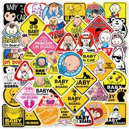 baby on board 50Pcs Warning Sign Style stickers Waterproof Vinyl Stickers for Laptop Water Bottle Car Decals L50-249