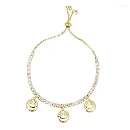 Braccialetti a maglie ZHINI braccialetto a catena con zirconi alla moda coreana per le donne braccialetto fatto a mano etnico gotico gioielli da sposa Pulseras