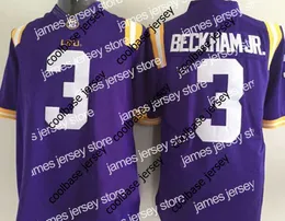 축구 유니폼 NCAA College Football Jerseys Youth #3 Odell Beckham JR #7 Leonard Fournette 2016 New Style Kids Limited Stitched Jersey