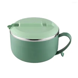 Bowls Bowl Insulated Noodlewith Lunch Lid Box Serving Cereal Mixing Rice Stainless Storage Ramen Prep Container Microwave